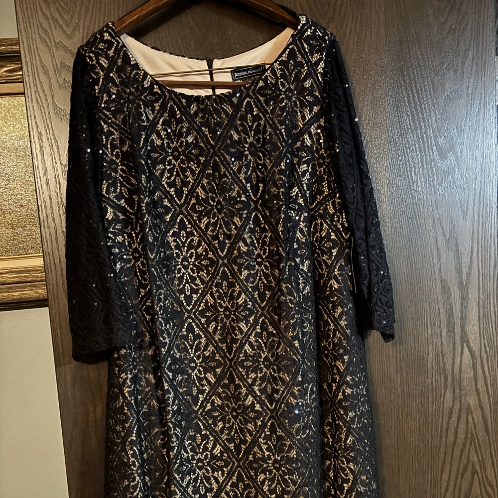 Jessica Howard black lace overlay dress